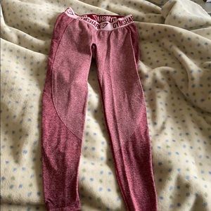 Gymshark Flex Leggings - Beet Marl/Chalk Pink